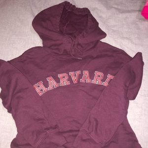 maroon cropped hoodie
